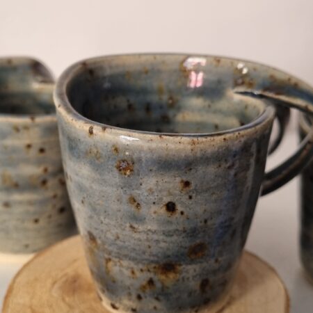 Tasse en céramique droitière - Bleu Gris