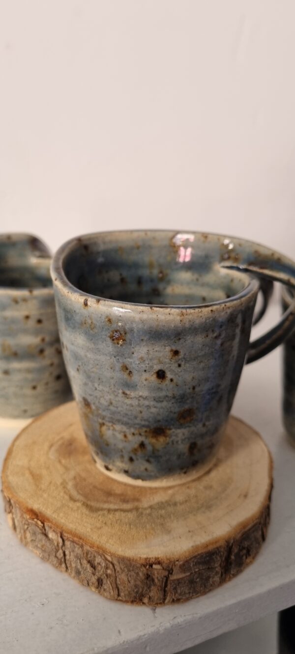 Tasse en céramique droitière - Bleu Gris